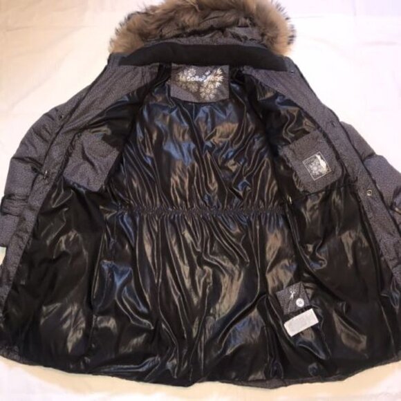 Timeless Winter Chic M-COLLECTION Fur Hooded Puffer Coat Elegant - Picture 12 of 12